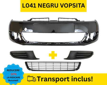 Bara fata cu grile VW Golf 6 VI Hatchback 2008-2012 fara proiectoare ceata L041 Negru lucios VOPSITA