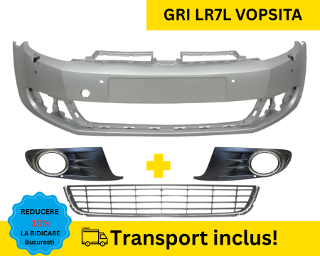 GOLF 6 VI 2008-2012 - Bara fata cu Grile VW Golf 6 VI Hatchback 2008-2012 spalator far, senzori parcare Gri LA7W VOPSITA