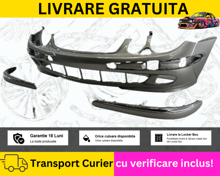 E-CLASS W211 2002-2009 - Bara fata cu spalator far Gri 723 Mercedes E-CLASS W211 2002-2006 + Spalator far + Bandouri  VOPSITA TU Alegi culoarea
