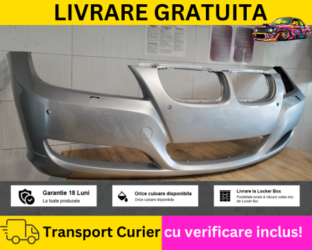 Bara fata Gri 354 BMW E90 E91 Facelift DL 2008-2012 cu spalator far + senzori parcare VOPSITA TU Alegi culoarea [2]