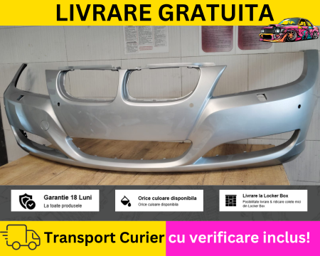 Bara fata Gri 354 BMW E90 E91 Facelift DL 2008-2012 cu spalator far + senzori parcare VOPSITA TU Alegi culoarea [1]