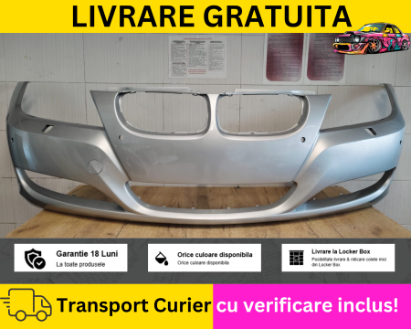 SERIA 3 E90 E91 SEDAN COMBI - Bara fata Gri 354 BMW E90 E91 Facelift DL 2008-2012 cu spalator far + senzori parcare VOPSITA TU Alegi culoarea