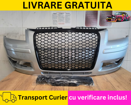 A3 8P 2003-2012 - Bara + Grila radiator fagure fata Gri LY7W LX7W Audi A3 8P 2005-2008 VOPSITA Tu alegi culoarea