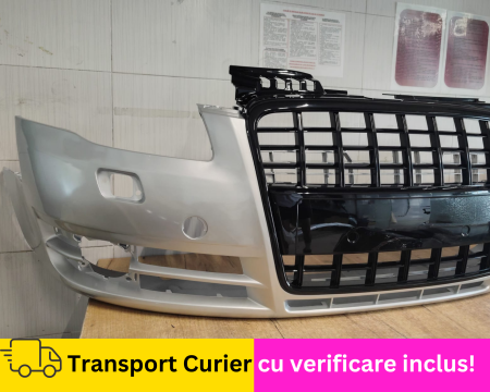 Bara fata + Grila radiator GRI LY7W VOPSITA Audi A4 B7 2004-2007 cu Spalator far [2]
