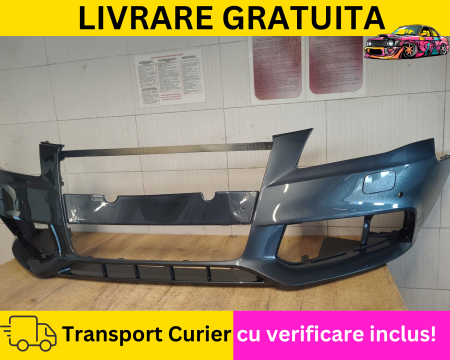 Bara fata Gri LZ7H Audi A4 B8 2008-2011 + S-LINE Cu spalator far + Senzori parcare VOPSITA Tu alegi culoarea [2]