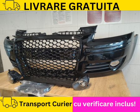 Bara fata completa + Grile + Proiectoare Vopsita Negru LZ9Y Audi A3 8P 2005-2008 [1]