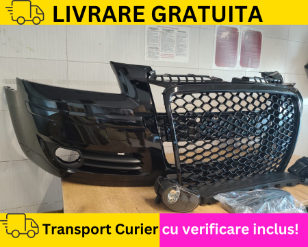Bara fata completa + Grile + Proiectoare Vopsita Negru LZ9Y Audi A3 8P 2005-2008 [2]