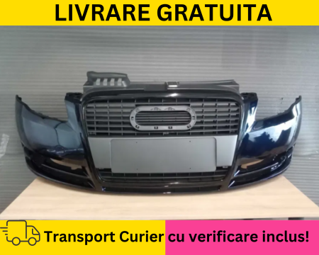 A4 B7 2004-2007 - Bara fata + Grila radiator + Suport numar Audi A4 B7 2004-2007 LZ5A LZ5J la culoare VOPSITA