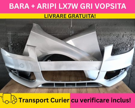 Bara + Aripi fata Audi A4 B8 2008-2011 + S-LINE Simpla VOPSIT LX7W LY7W GRI
