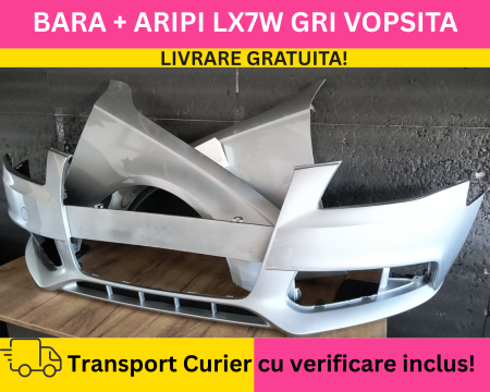 Bara + Aripi fata Audi A4 B8 2008-2011 + S-LINE Simpla VOPSIT LX7W LY7W GRI [1]
