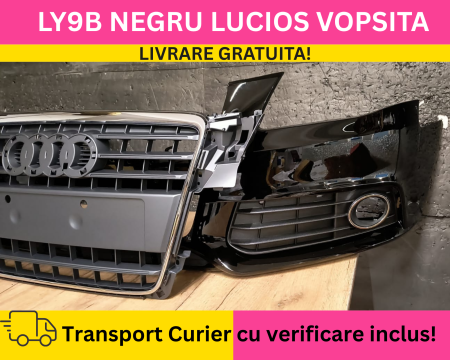 Bara fata + Grile Audi A4 B8 + S-LINE 2008-2011 Simpla VOPSITA LY9B NEGRU LUCIOS [1]