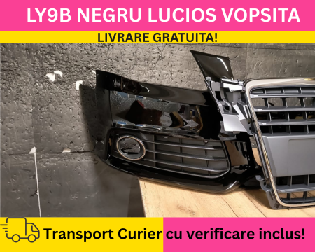 Bara fata + Grile Audi A4 B8 + S-LINE 2008-2011 Simpla VOPSITA LY9B NEGRU LUCIOS [2]