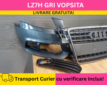 Bara fata + Grile Audi A4 B8 + S-LINE 2008-2011 Simpla VOPSITA LZ7H GRI VOPSITA [2]