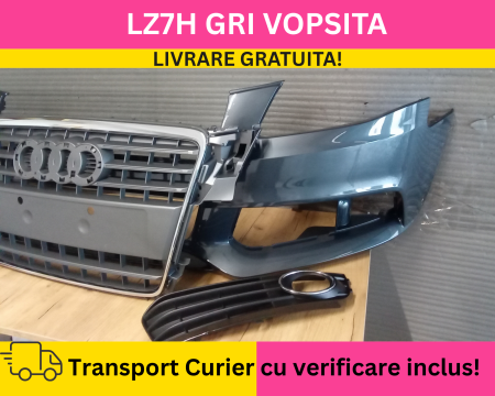 Bara fata + Grile Audi A4 B8 + S-LINE 2008-2011 Simpla VOPSITA LZ7H GRI VOPSITA [1]