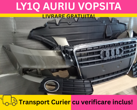 Bara fata + Grile + Scut motor Audi A4 B8 + S-LINE 2008-2011 Simpla VOPSITA LY1Q BEJ AURIU [1]