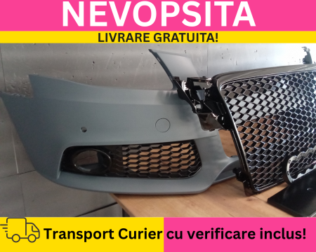 Bara fata + Grile Fagure RS LOOK Audi A4 B8 + S-LINE 2008-2011 cu SENZORI NEVOPSITA [2]