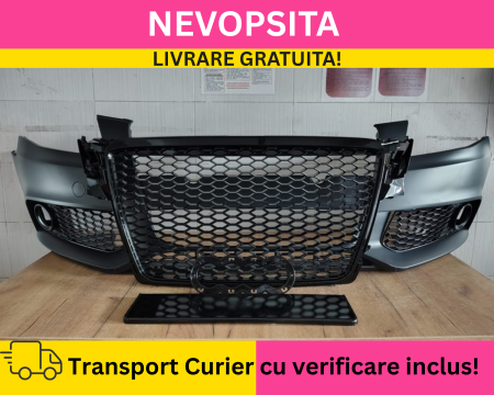 Bara fata + Grile Fagure RS LOOK Audi A4 B8 2008-2011 Simpla fara spalator far, senzori NEVOPSITA