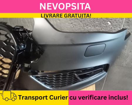 Bara fata + Grile Fagure RS LOOK Audi A4 B8.5 2011-2015 cu spalator far NEVOPSITA [1]