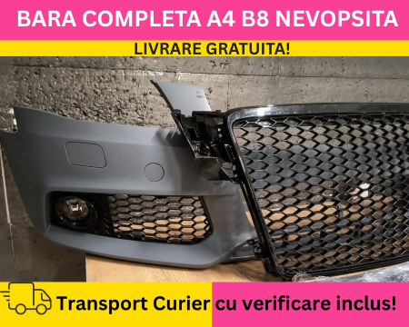 Bara fata + Grile + Proiectoare Audi A4 B8 + S-LINE 2008-2011 cu spalator far NEVOPSITA [2]