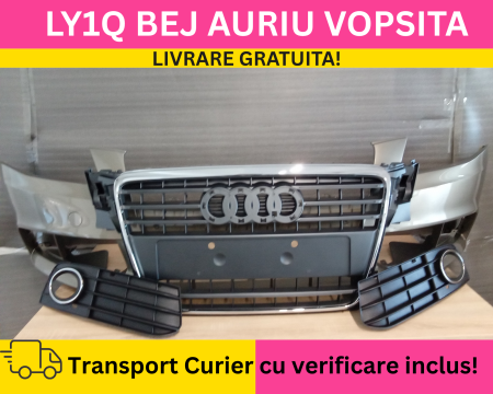 Bara fata + Grile Audi A4 B8 + S-LINE 2008-2011 Simpla VOPSITA LY1Q BEJ AURIU