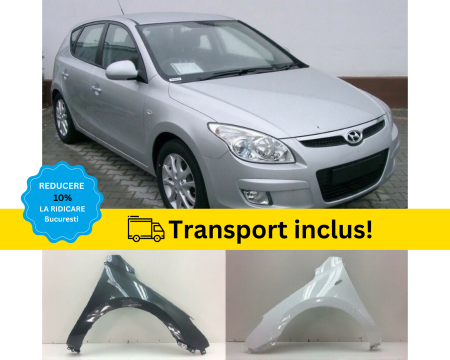 i30 2007-2016 - Aripa fata Hyundai i30 2007-2012 Negru Alb Rosu Albastru Gri Verde Maro VOPSITA