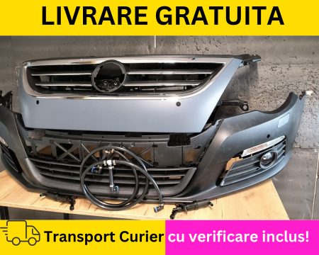 PASSAT CC 2008-2017 - Bara fata completa + Trager VW Passat CC 2008-2012 cu spalator far si senzori parcare 16 Piese NEVOPSITA