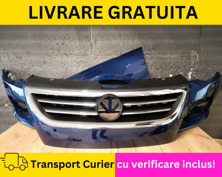 PASSAT CC 2008-2017 - Bara + Aripa stanga + Grila radiator VOPSITA LD5Q Albastru VW Passat CC 2008-2012 cu spalator far si senzori parcare