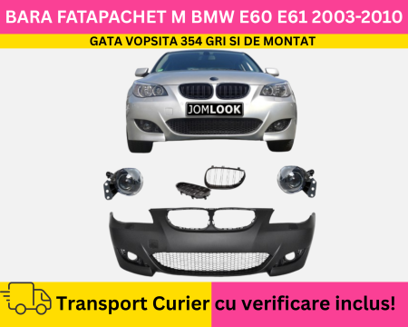 BMW - Bara fata Gri 354 VOPSITA + Proiectoare + Nari duble M-Pachet LOOK BMW Seria 5 E60 E61 + FSL 2003-2010
