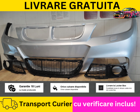 Bara fata M-Pachet Gri 354 Titan BMW Seria 3 E90 E91 Sedan Combi NFL + FL Facelift 2005-2011 VOPSITA Tu alegi culoarea [1]