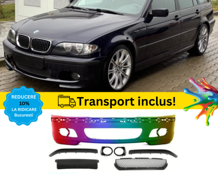 SERIA 3 E46 1998-2005 - Bara fata M-Tech BMW Seria 3 E46 Sedan Touring FSL 2001-2005 Negru vopsita