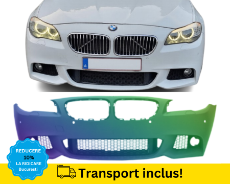 SERIA 5 F10 F11 2010-2017 - Bara fata Pachet M-Tech BMW Seria 5 F10 F11 2010-2014 Alba 300 vopsita