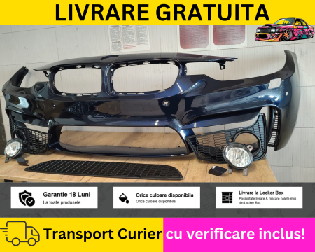 Bara fata M3 LOOK + Proiectoare ceata A89 Albastru BMW Seria 3 F30 F31 2011-2017 VOPSITA Tu alegi culoarea [1]