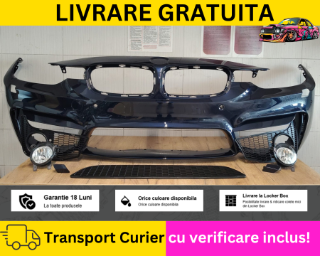 SERIA 3 F30 F31 2011-2019 - Bara fata M3 LOOK + Proiectoare ceata A89 Albastru BMW Seria 3 F30 F31 2011-2017 VOPSITA Tu alegi culoarea