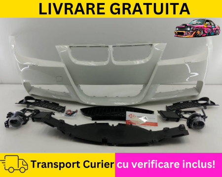 BMW - Bara fata + proiectoare ceata Alba 300 II Alpin M-Pachet BMW Seria 3 E90 E91 NFL 2005-2008 VOPSITA Tu alegi culoarea