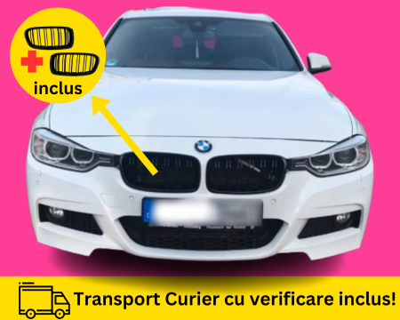 SERIA 3 F30 F31 2011-2017 - Bara fata cu grile Pachet M LOOK BMW Seria 3 F30 F31 2011-2017 300 Alba la culoare VOPSITA