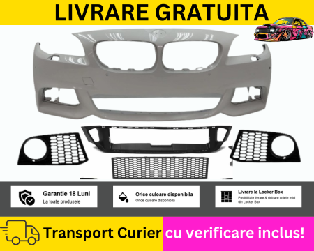 Bara fata Pachet M Tech LOOK Alba 300 BMW Seria 5 F10 F11 2010-2014 VOPSITA TU Alegi culoarea