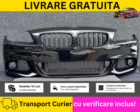BMW - Bara fata + Grile duble Pachet M LOOK NEGRU 475 BMW Seria 5 F10 F11 2010-2014 VOPSITA TU Alegi culoarea