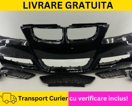 Bara fata + proiectoare ceata Negru 475 Sapphire M-Pachet BMW Seria 3 E90 E91 NFL 2005-2008 VOPSITA Tu alegi culoarea [2]