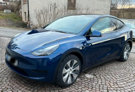 Bara fata Albastru PPSB VOPSITA TESLA Model 3 2017-2023 cu gauri senzori parcare 6x [1]