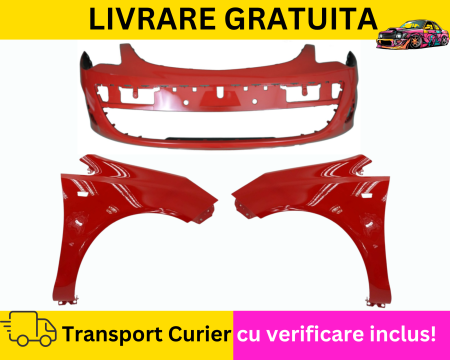 OPEL - Bara + Aripi fata Rosu Z547 Opel Corsa D 2011-2014 Facelift VOPSITA TU Alegi culoarea