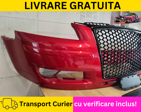 Bara fata RS-LOOK Rosu VOPSITA Audi A3 8P 2005-2008 cu gauri spalator far [2]