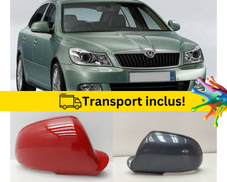 OCTAVIA 2 2008-2012 FSL - Capac Carcasa Oglinda Skoda Octavia II 2 FSL 2008-2012 Negru Gri Albastru Alb Rosu vopsita la culoarea masini