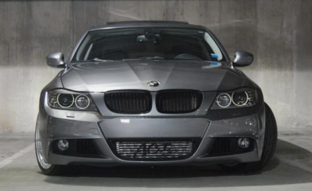 Bara fata sport M BMW E90 E91 LCI 2008-2012 cu spalator far, senzori PDC vopsit orice culoare [2]