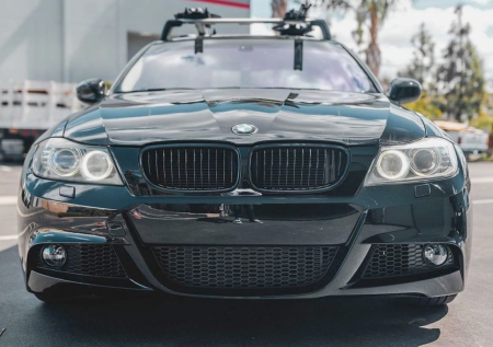 Bara fata sport M BMW E90 E91 LCI 2008-2012 cu spalator far, senzori PDC vopsit orice culoare [1]