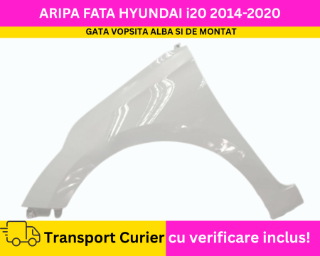 i20 2008-2020 - Aripa stanga fata vopsita Alba PJW Hyundai i20 2014-2020