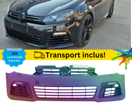 Bara fata VW Golf 6 VI R20-LOOK 2008-2012 Negru LC9X vopsita