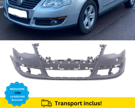 PASSAT B6 2005-2010 - Bara fata VW Passat B6 2005-2010 cu spalator far, senzori parcare NEVOPSITA 