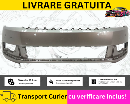 PASSAT B7 2010-2014 - Bara fata Maro LA8X VW Passat B7 2010-2014 cu senzori parcare VOPSITA TU Alegi culoarea