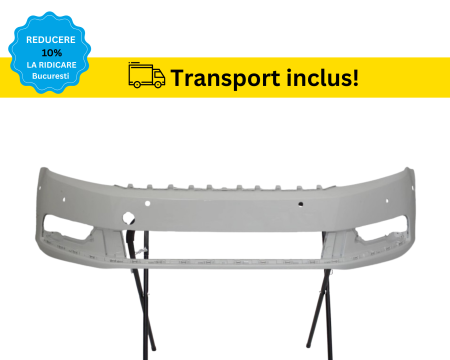 PASSAT B7 2010-2014 - Bara fata VW Passat B7 2010-2014 cu senzori parcare 6X ALB LB9A VOPSITA