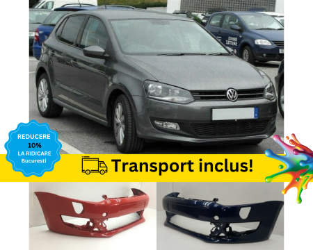Bara Fata VW Polo 6R 2009-2014 cu spalator far Negru Gri Alb Albastru Verde Auriu Galben la culoarea masini vopsita